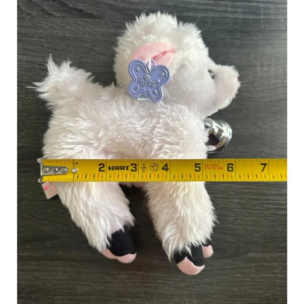 New With Tags Vintage Russ Lucy Lamb Plush Made In Korea Jingle Bell‎